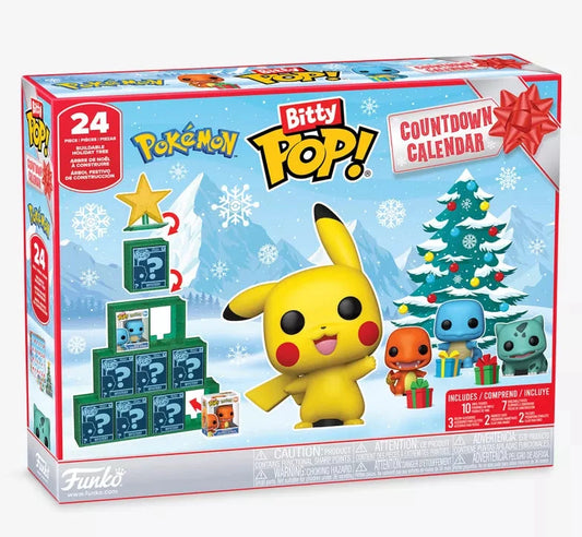 日英美直送 FUNKO Bitty Pop! Pokémon 24-Day Countdown Advent Calendar 聖誕倒數日曆 大人款/兒童款 聖誕快樂特輯 不參與$900免運 滿$900可加$25免運到順豐站/智能櫃 Christmas Advent Calendars 2026