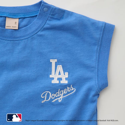 日本童裝 pe#main x 【MLB】上衣短褲兩件套裝 80-130cm 男童款 夏季 TOPS PANTS