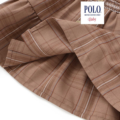 日本童裝  SLAP SLIP x POLO BCS 格仔連身裙及打底褲套裝 70-80cm 女童款 初生嬰兒 秋季 DRESSES PANTS