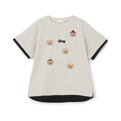 日本童裝 b・R# 假兩件刺繡圖案上衣 90-140cm 男童款 夏季 TOPS