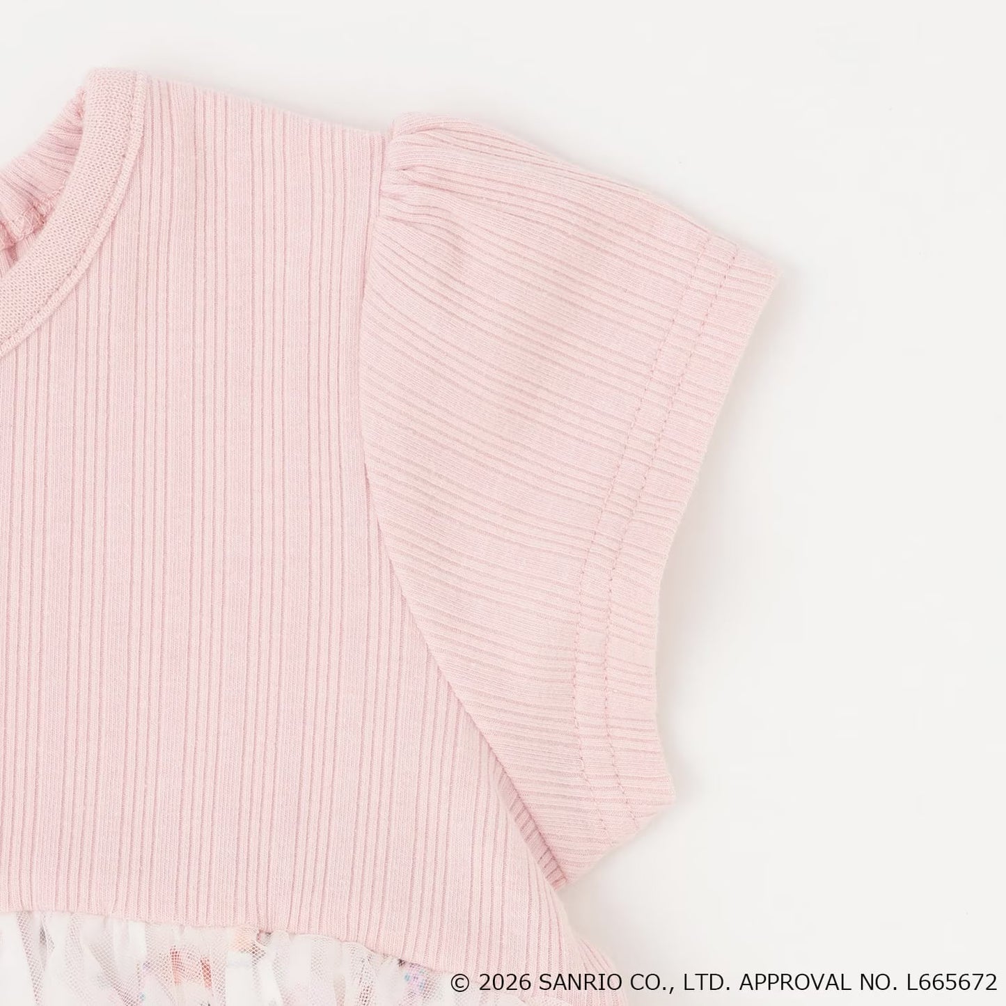 日本童裝 pe#main x 【Sanrio】刺繡拼紗上衣 80-130cm 女童款 夏季 TOPS