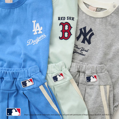 日本童裝 pe#main x 【MLB】上衣短褲兩件套裝 80-130cm 男童款 夏季 TOPS PANTS