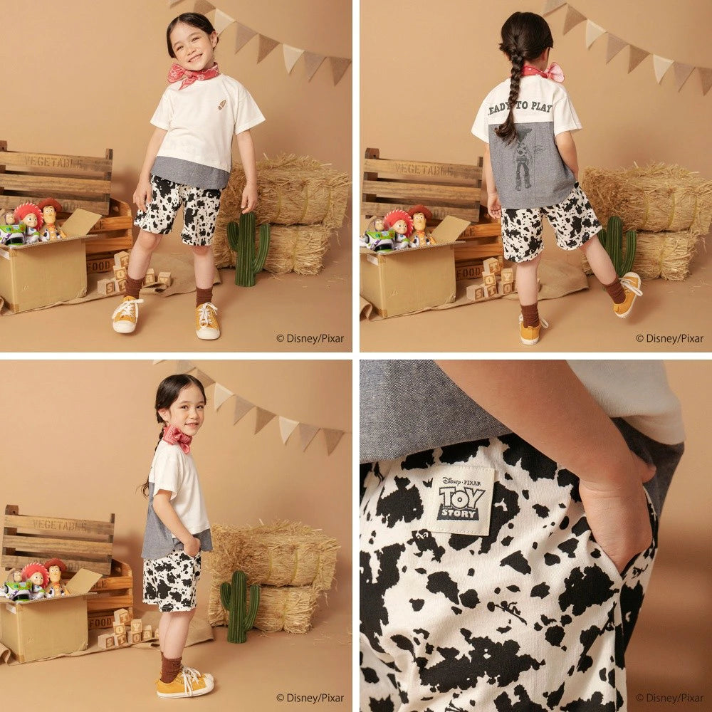 日本童裝 Branshes x Disney ToyStory 印花拼接短褲 90-140cm 男童款/女童款 夏季 PANTS