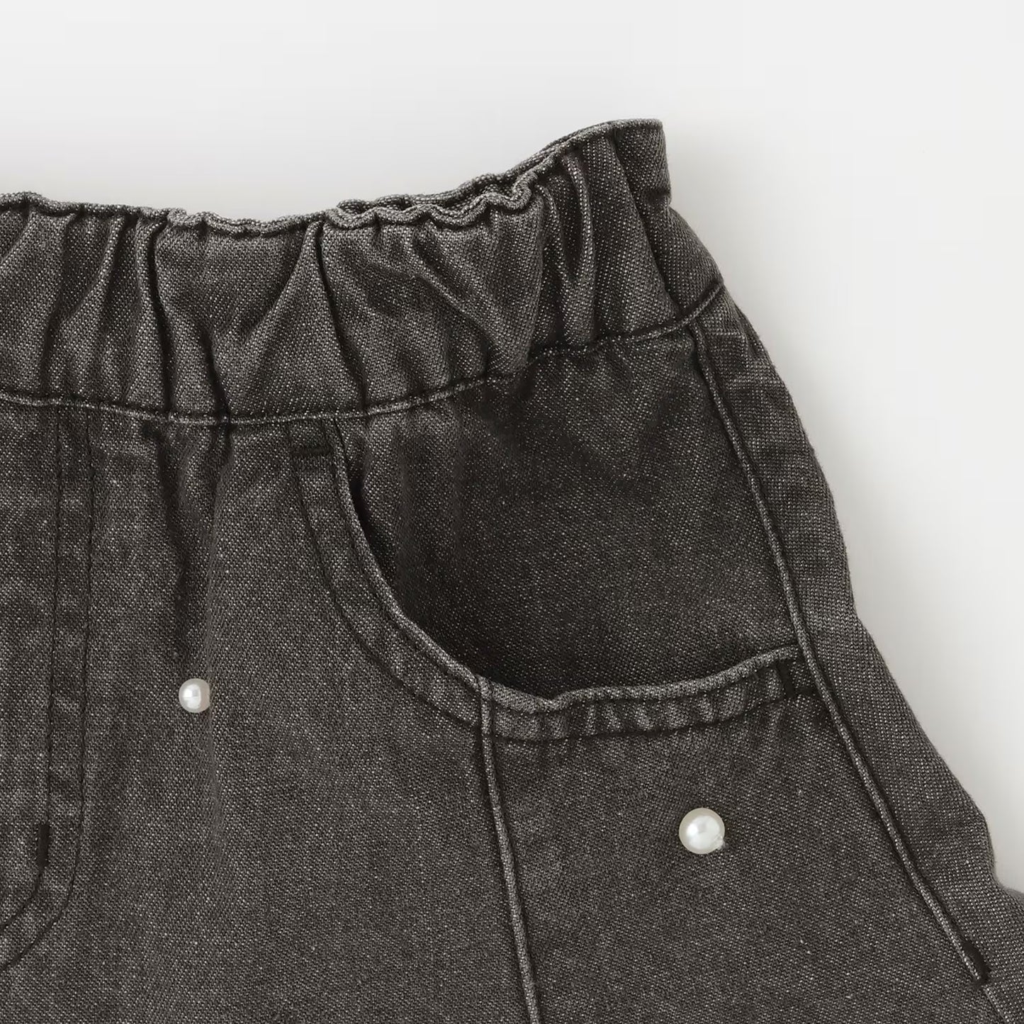 日本童裝 pe#main 珍珠牛仔短裙 80-130cm 女童款 夏季 SKIRTS