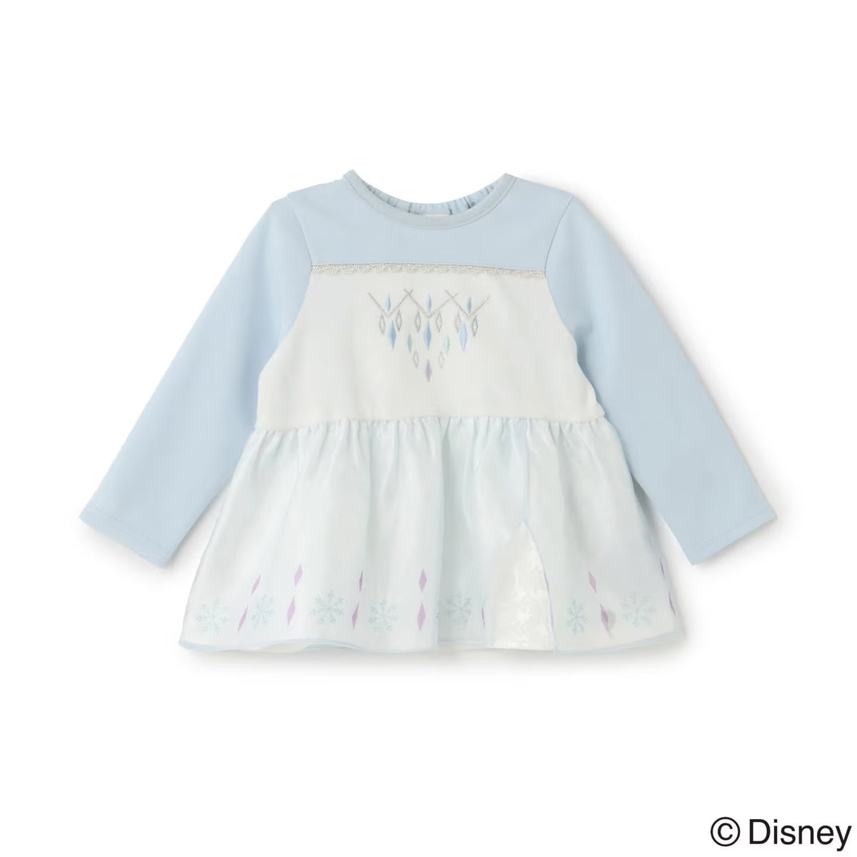 日本童裝 pe#main x Disney Princess 公主印花束腰上衣 90-130cm 女童款 秋季 TOPS