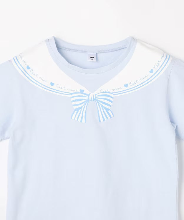日本童裝 aF#a325 印花短袖上衣 90-160cm 女童款 夏季 TOPS