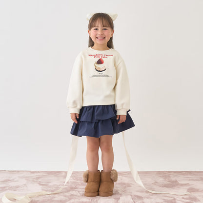 日本童裝 Ly# mine 層疊蛋糕短裙 100-150cm 女童款 冬季 SKIRTS 聖誕紅/新年紅