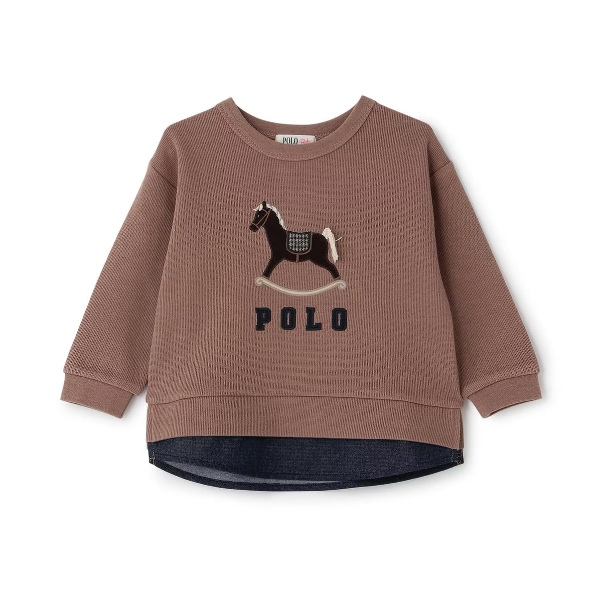 日本童裝 pe#main x【POLO BCS】假兩件衛衣 80-130cm 男童款 秋季 TOPS