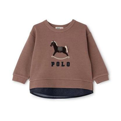日本童裝 pe#main x【POLO BCS】假兩件衛衣 80-130cm 男童款 秋季 TOPS