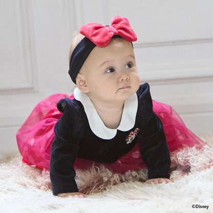 日本童裝 pe#main x Disney 拼接網紗連衣 70-80cm 女童款 初生嬰兒 秋季 Jumpsuit