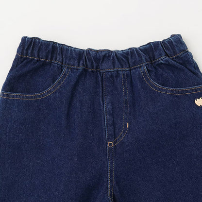 日本童裝 Ly# mine 後繫帶蝴蝶結牛仔褲 100-140cm 女童款 秋季 PANTS