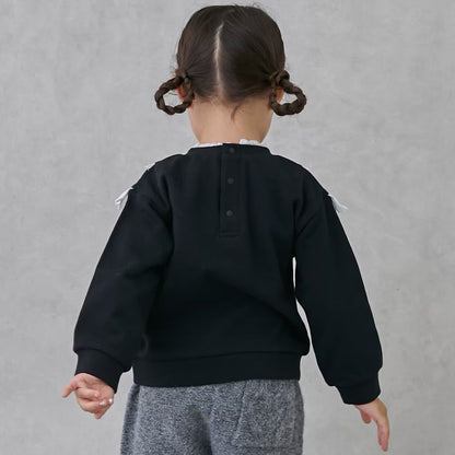 日本童裝 pe#main 蕾絲花邊衛衣 80-130cm 女童款 冬季 TOPS