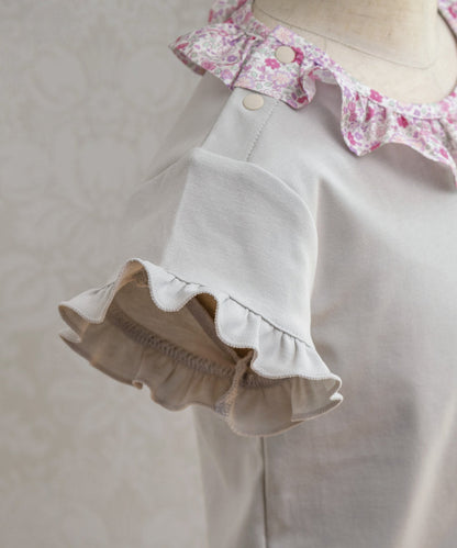 日本童裝 panpantutu 碎花領上衣 80-140cm 女童款 夏季 TOPS