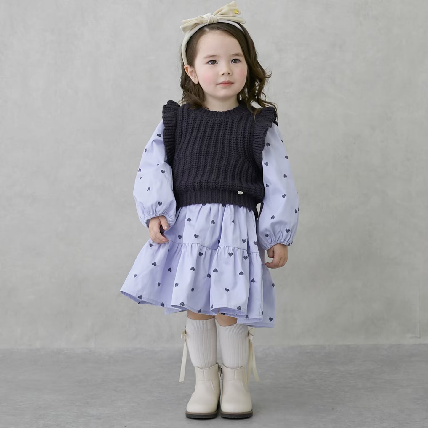 日本童裝 pe#main 針織背心連身裙套裝 80-130cm 女童款 冬季 TOPS DRESSES