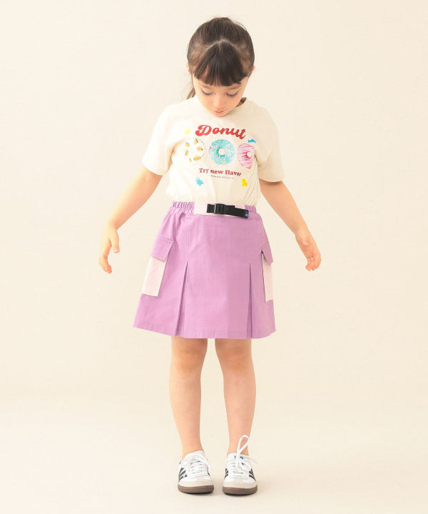 日本童裝 BEAMS mini 工裝百摺短裙 90-140cm 女童款 夏季 SKIRTS