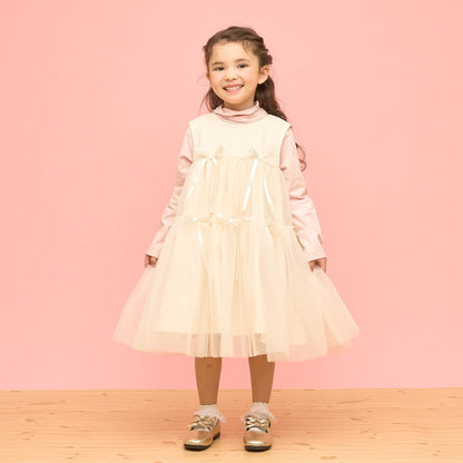 日本童裝 Ly# mine 蓬鬆薄紗多層連身裙 100-150cm 女童款 冬季 DRESSES