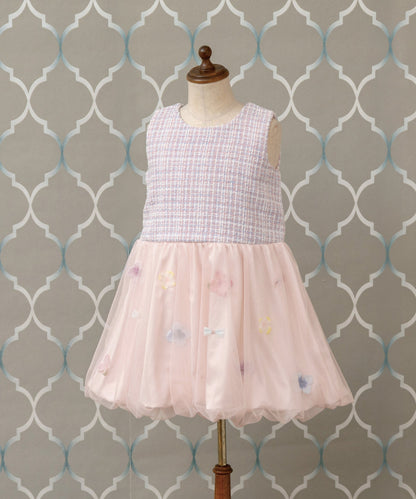 日本童裝 panpantutu 小香風粗呢外套＋背心泡泡連身裙 100-130cm 女童款 夏季 OUTERWEAR DRESSES 面試/宴會/表演