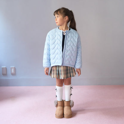 日本童裝 Ly# mine 心型絎縫夾棉外套 90-140cm 女童款 冬季 (適合初秋、香港平均溫度、寒冷天氣）OUTERWEAR 【日本預售：2026年9月中旬】