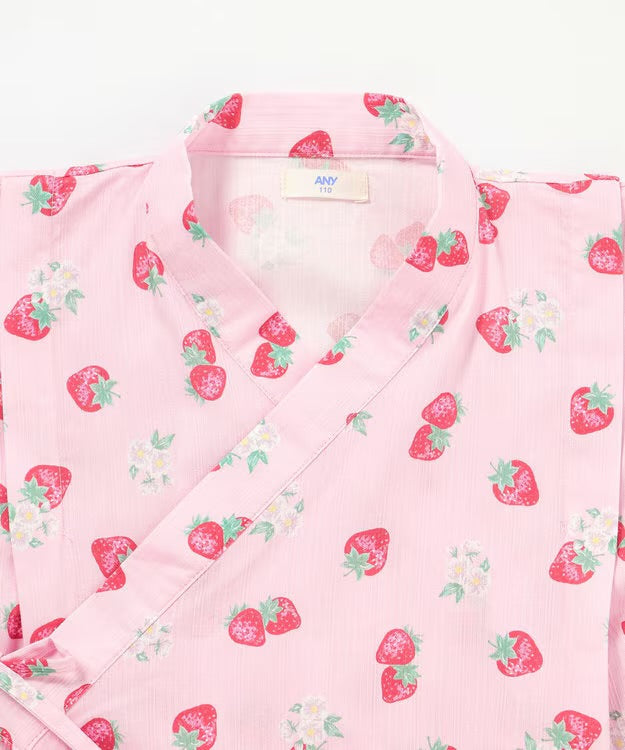 日本童裝 aF#a325 日本甚平 日本和服 90-130cm 女童款 夏季 TOPS PANTS 日本夏祭慶典特輯