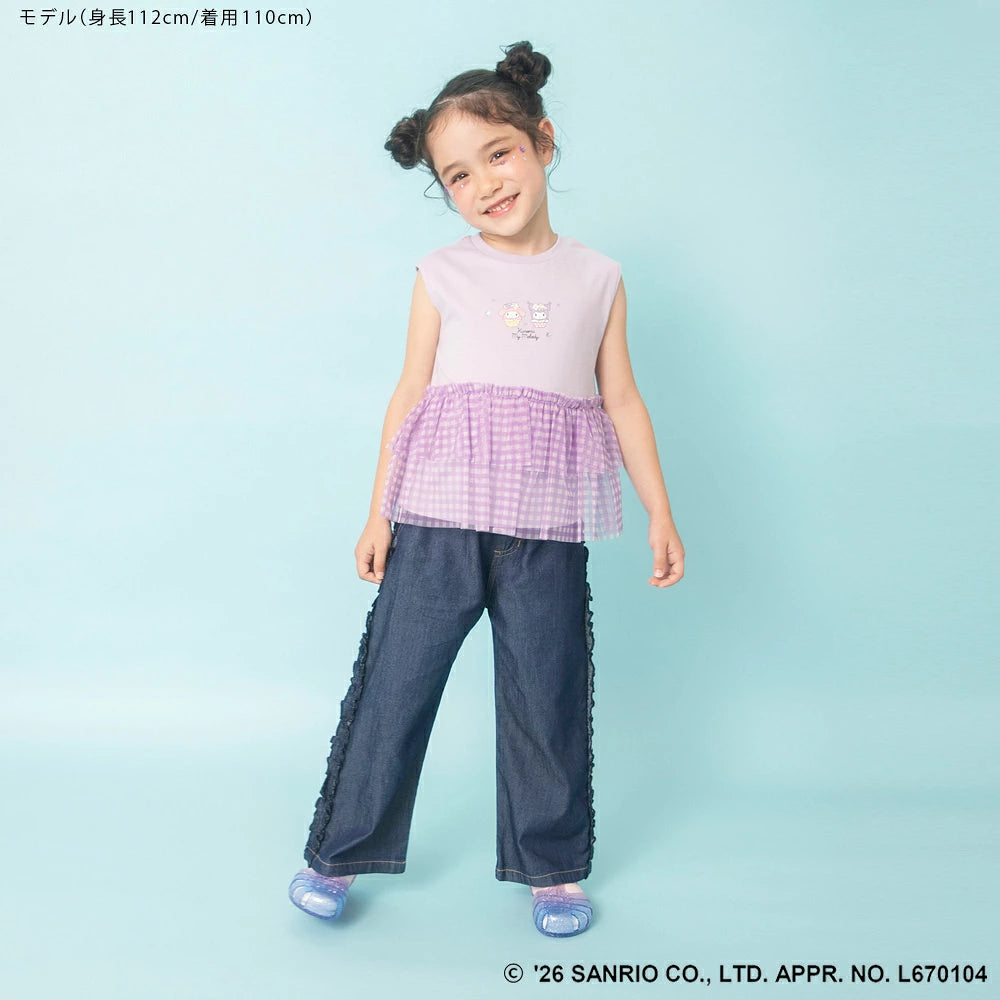 日本童裝 Branshes x Sanrio 荷葉邊層疊上衣 90-130cm 女童款 夏季 TOPS