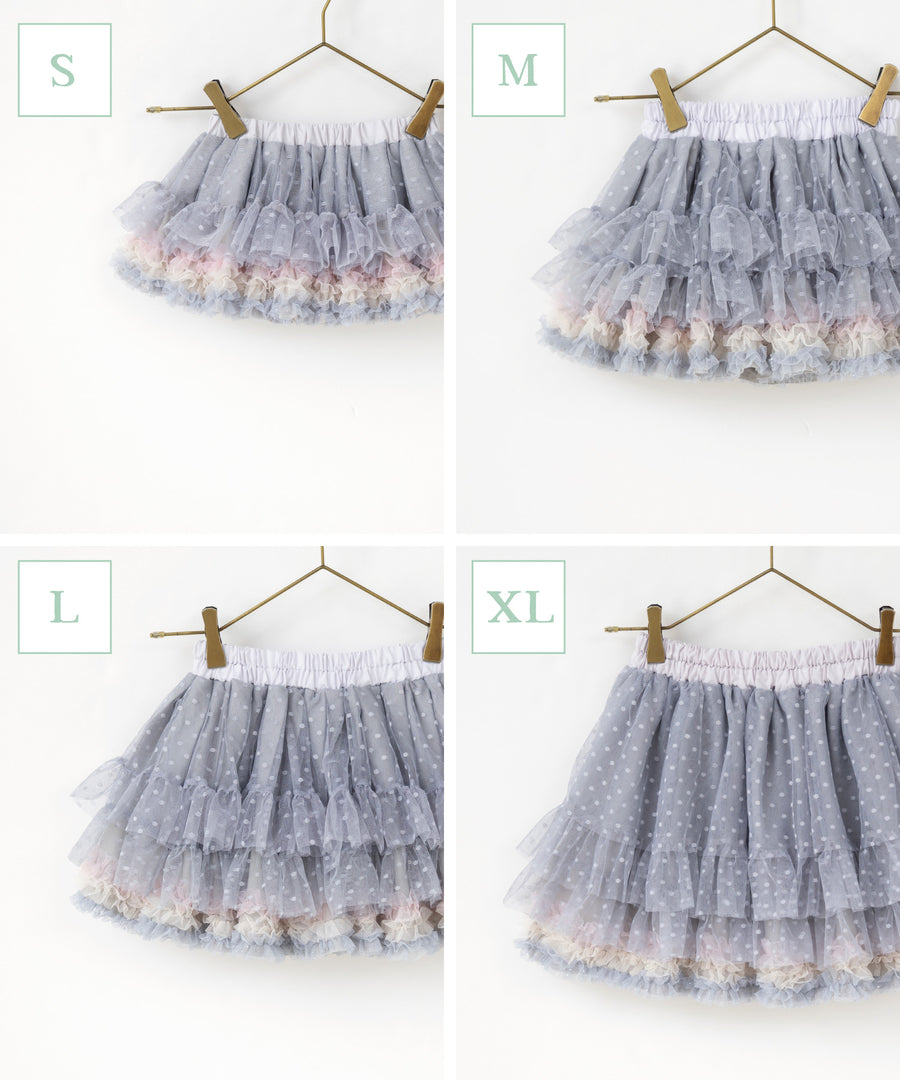 日本童裝 panpantutu 法式藍 tutu裙 70-145cm 女童款 初生嬰兒 夏季 SKIRTS