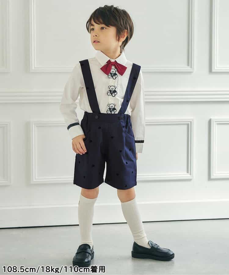 日本童裝 apres les cours x tiny bear 吊帶西褲 90-120cm 男童款 冬季 PANTS 面試/宴會/表演 兒童服飾