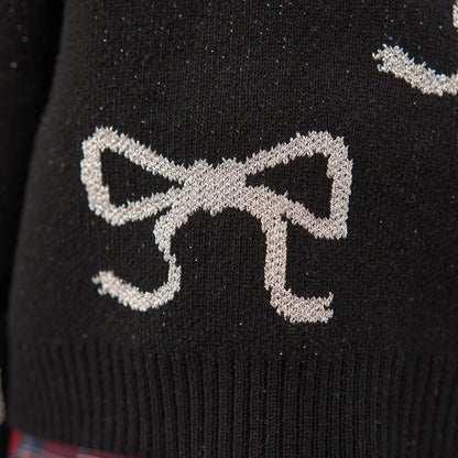 日本童裝 Ly# mine 閃閃蝴蝶結針織毛衣 110-140cm 女童款 冬季 TOPS