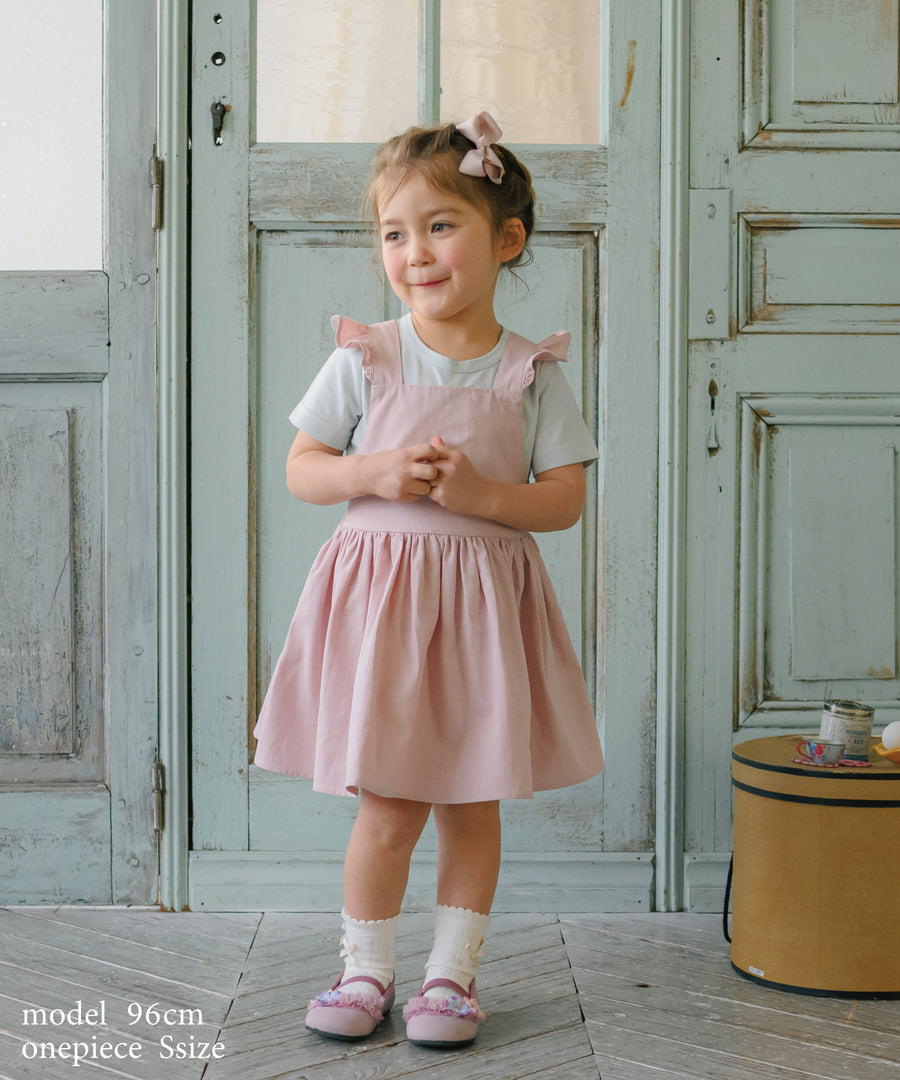 日本童裝 panpantutu 緞帶荷葉邊圍裙連身裙 90-140cm 女童款 夏季 DRESSES