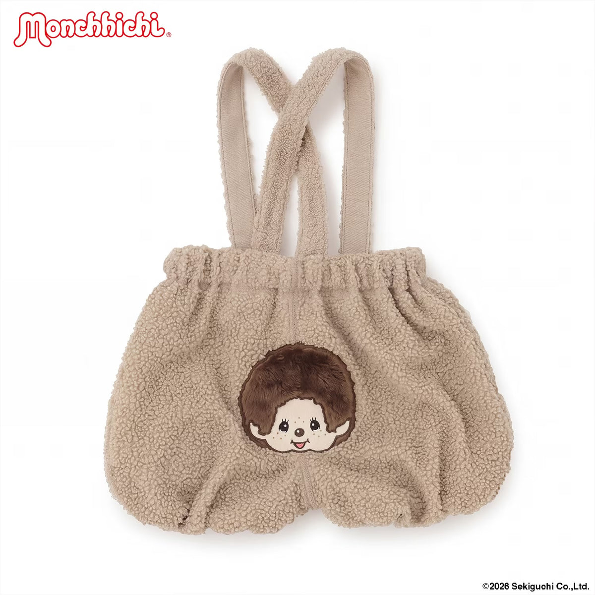 日本童裝 pe#main x Monchhichi 毛毛吊帶短褲 50-80cm 男童款/女童款 初生嬰兒 秋季 Jumpsuit PANTS
