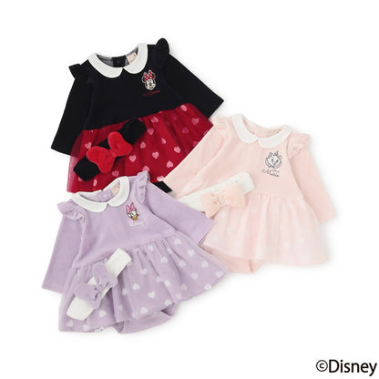 日本童裝 pe#main x Disney 拼接網紗連衣 70-80cm 女童款 初生嬰兒 秋季 Jumpsuit