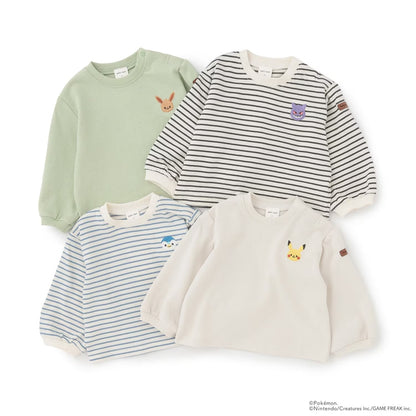 日本童裝 pe#main x【monpoke】刺繡衛衣 70-80cm 男童款/女童款 初生嬰兒 秋季 TOPS