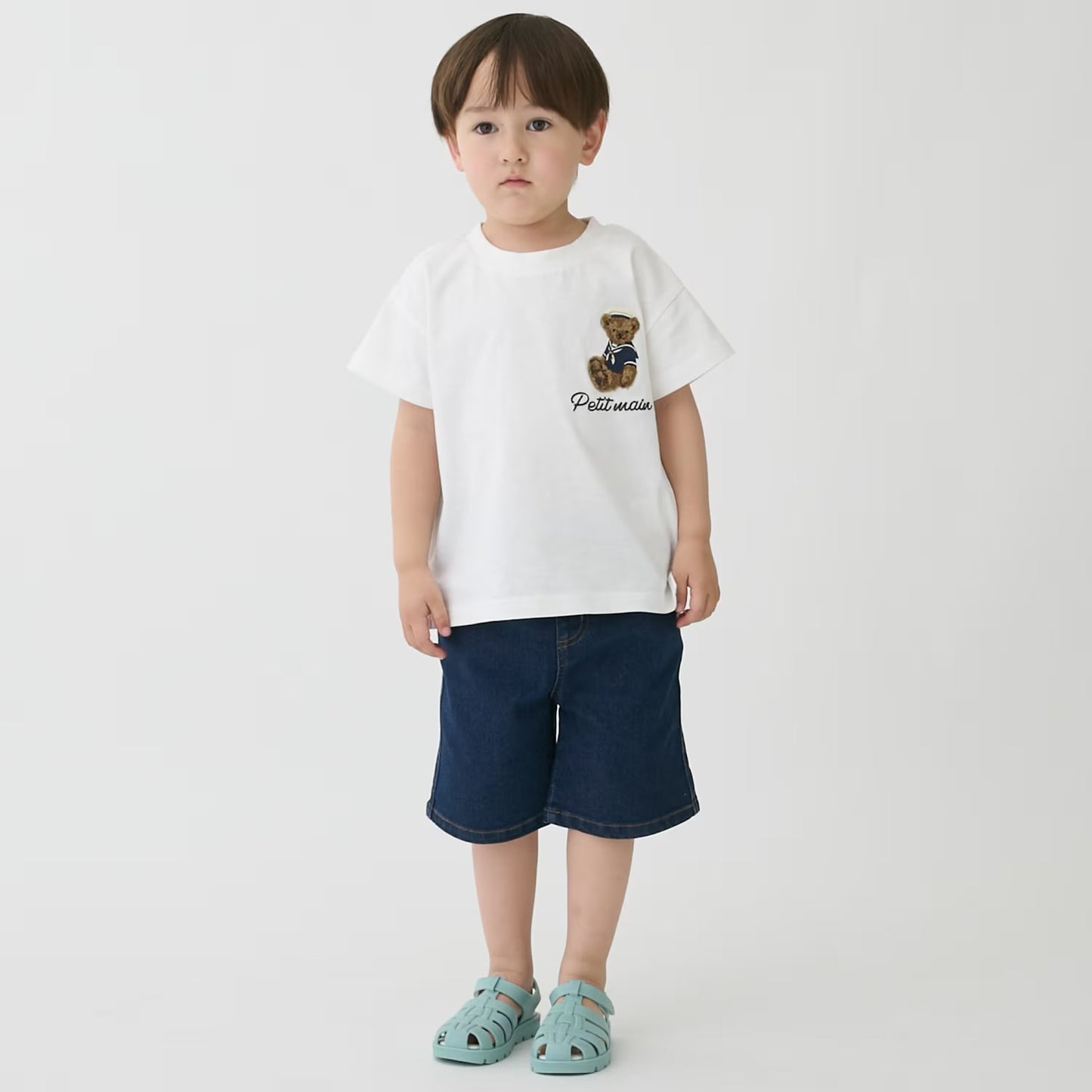 日本童裝 pe#main 熊仔刺繡上衣 80-130cm 男童款/女童款 夏季 TOPS