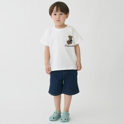 日本童裝 pe#main 熊仔刺繡上衣 80-130cm 男童款/女童款 夏季 TOPS