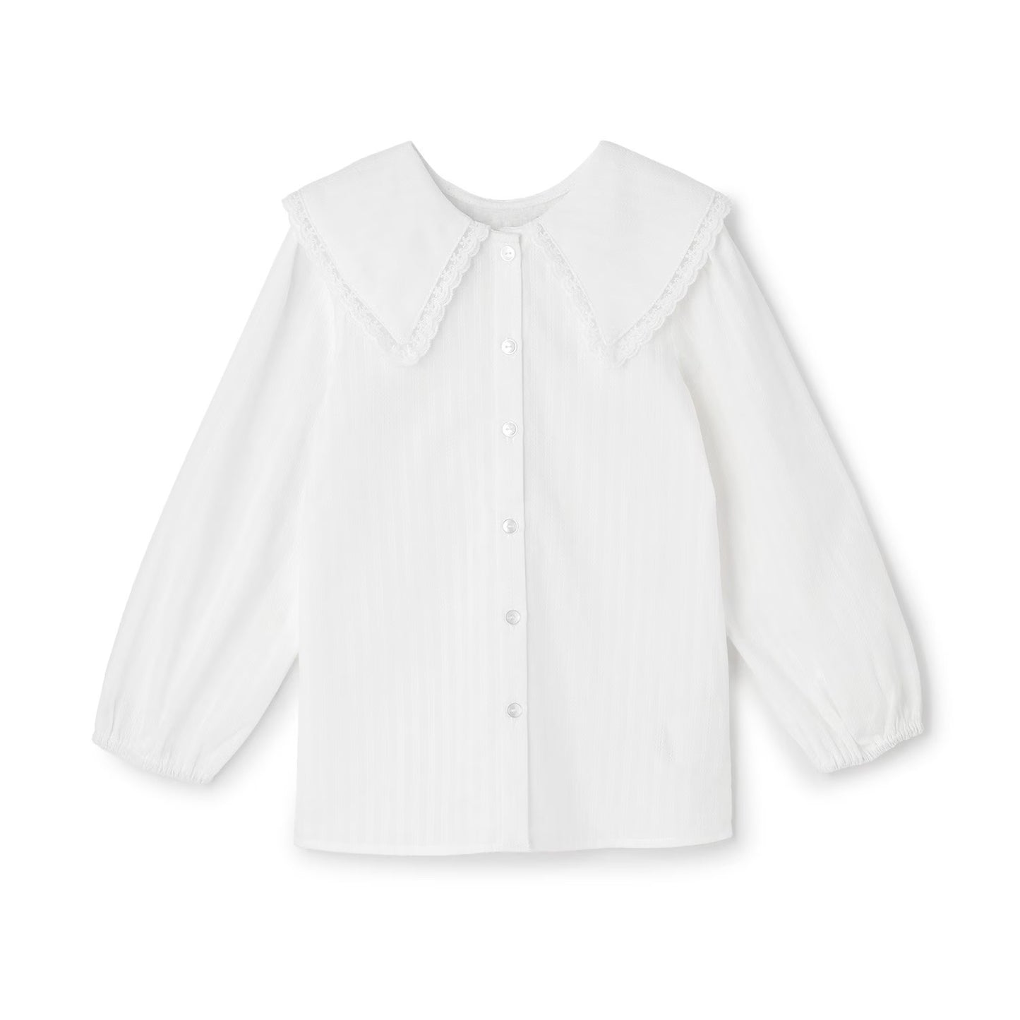 日本童裝 Ly# mine 2Way 前後兩著 荷葉領襯衫 100-140cm 女童款 秋季 TOPS 面試/宴會/表演