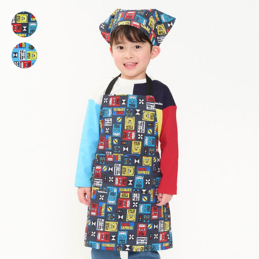 Moujonjon Kids Foret JR Shinkansen apron headscarf set direct from Japan Other series Railway series 
