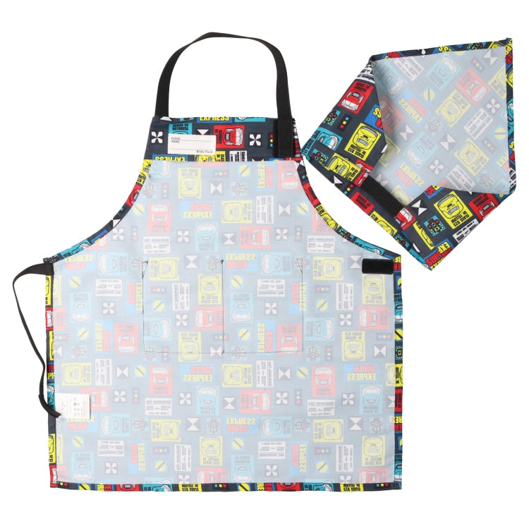 Moujonjon Kids Foret JR Shinkansen apron headscarf set direct from Japan Other series Railway series 