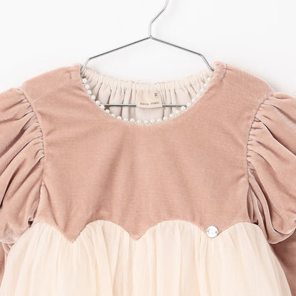 日本童裝 pe#main 泡泡袖雪紡連身裙 80-130cm 女童款 冬季 DRESSES 面試/宴會/表演