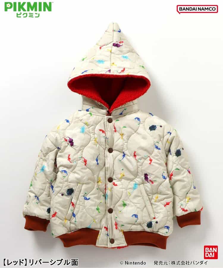 日本童裝 BREEZE x Pikmin 2Way 雙面兩著 夾棉外套 80-140cm 男童款/女童款 冬季 (適合初秋、香港平均溫度、寒冷天氣）OUTERWEAR 