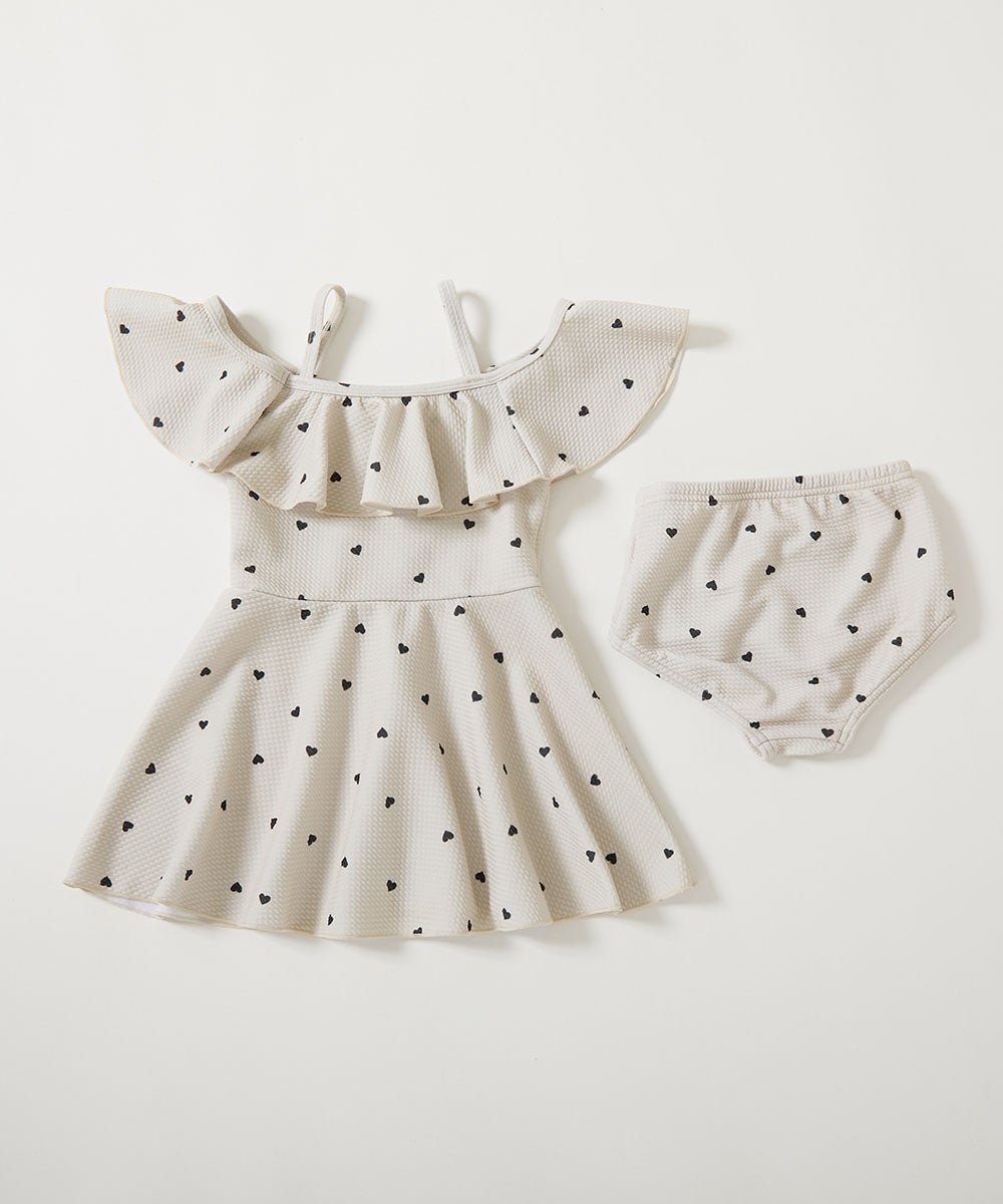 日本童裝 dev!rock 防UV 花邊領泳衣兩件套裝 100-160cm 女童款 夏季 DRESSES PANTS 夏日玩水泳衣特輯