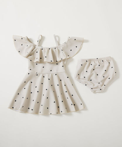 日本童裝 dev!rock 防UV 花邊領泳衣兩件套裝 100-160cm 女童款 夏季 DRESSES PANTS 夏日玩水泳衣特輯