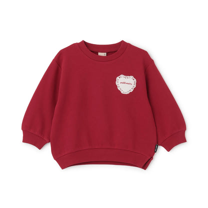 日本童裝 pe#main 印花衛衣 80-130cm 女童款 冬季 TOPS 聖誕紅/新年紅