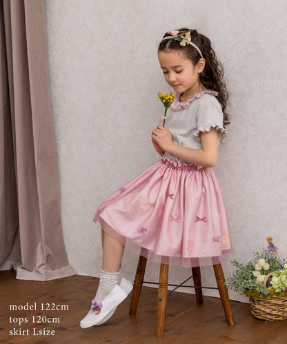 日本童裝 panpantutu 碎花領上衣 80-140cm 女童款 夏季 TOPS