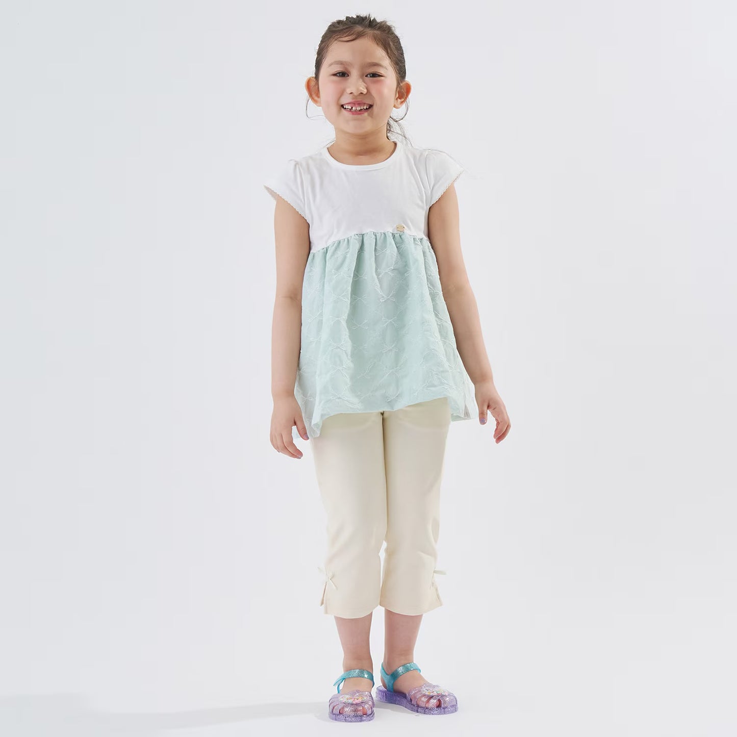 Japanese children's clothing Ly# mine tank top and shorts set 100-150cm girls summer TOPS PANTS 