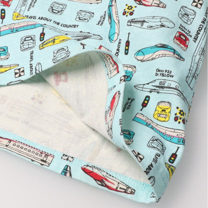 Moujonjon JR Shinkansen Pajamas (90-140cm) for Boys (Japanese Children's Clothing) Summer Pajamas (Railway Series) 