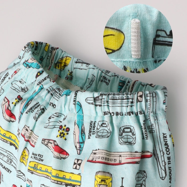 Moujonjon JR Shinkansen Pajamas (90-140cm) for Boys (Japanese Children's Clothing) Summer Pajamas (Railway Series) 