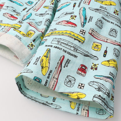 Moujonjon JR Shinkansen Pajamas (90-140cm) for Boys (Japanese Children's Clothing) Summer Pajamas (Railway Series) 