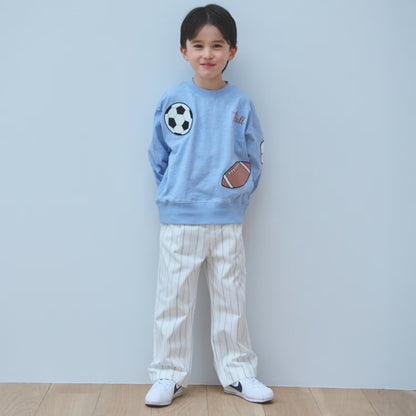 日本童裝 pe#main 球類貼花長袖上衣 80-130cm 男童款 夏季 TOPS