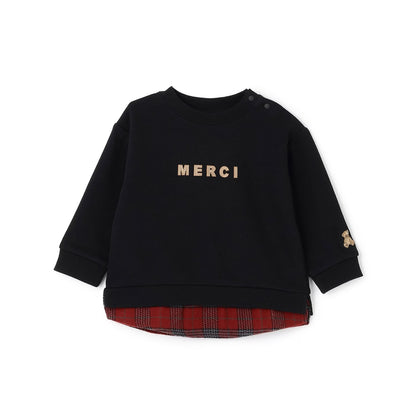 日本童裝 pe#main 假兩件衛衣 80-130cm 男童款 冬季 TOPS