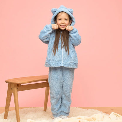 日本童裝 Ly# mine 毛毛睡衣套裝 100-150cm 女童款 冬季 TOPS PANTS 睡衣系列