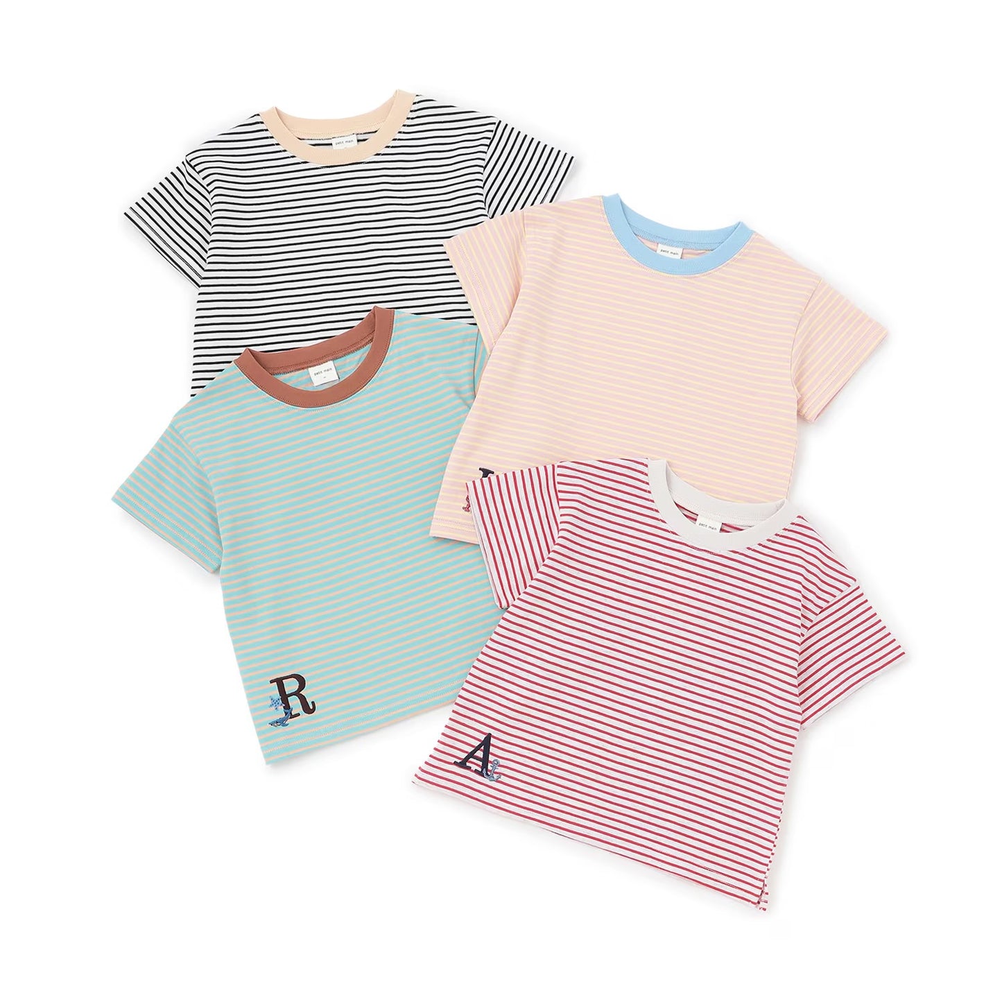 日本童裝 pe#main 防污系列 間條上衣 80-130cm 男童款 夏季 TOPS